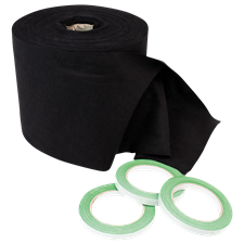 SHOWGEAR Deko Molton 160 g/m² Bolt 0,2m, 30m Black - 0.2 x 30 m (W x L)
