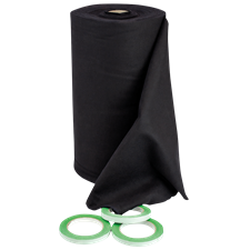 SHOWGEAR Deko Molton 160 g/m² Bolt 0,4m, 30m Black - 0.4 x 30 m (W x L)