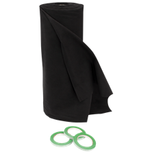 SHOWGEAR Deko Molton 160 g/m² Bolt 0,6m, 30m Black - 0.6 x 30 m (W x L)