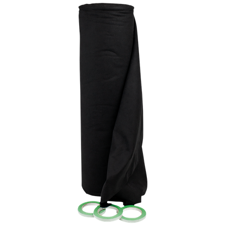 SHOWGEAR Deko Molton 160 g/m² Bolt 0,8m, 30m Black - 0.8 x 30 m (W x L)