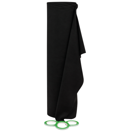 SHOWGEAR Deko Molton 160 g/m² Bolt 1m, 30m Black - 1.0 x 30 m (W x L)
