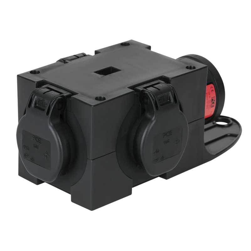 PCE CEE 16 A 5 pol ind til 3x Schuko out