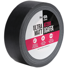 ADVANCE AT200 Ultra Matt Cloth Tape Advance Gaffa® Ultra-matte black gaffer tape - 50 mm / 50 m