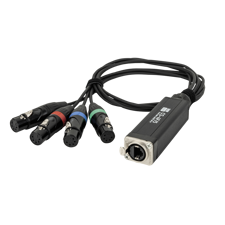 Showgear CS-4F/5 - 5-pins XLR Hun DMX 4-kanaler til RJ45 CAT (hun)
