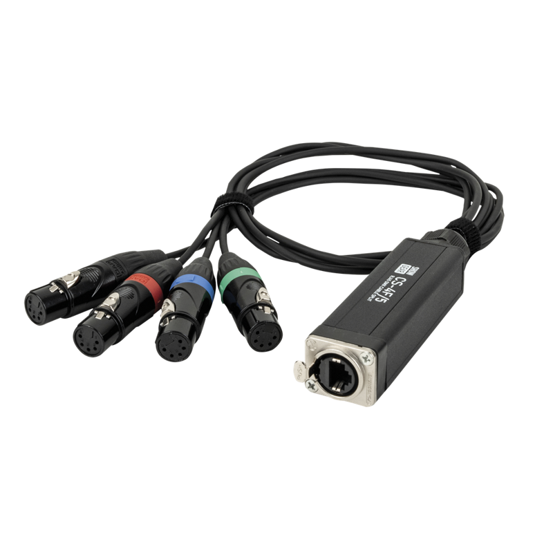 Showgear CS-4F/5 - 5-pins XLR Hun DMX 4-kanaler til RJ45 CAT (hun)