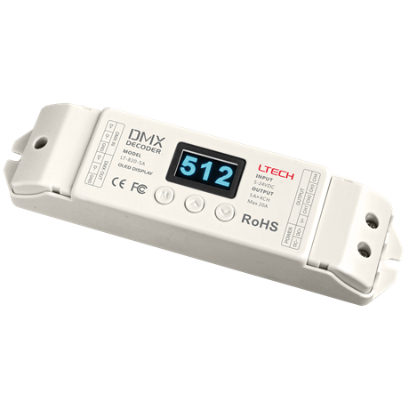 LTECH DMX LED-driver 4x 5A, RGBW