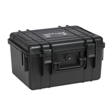 Vandtæt flightcase med plukskum. Indvendige mål: 280 x 230 x 140 mm.