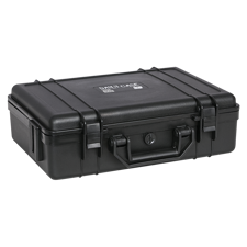 Vandtæt flightcase med plukskum. Indvendige mål: 365 x 247 x 105 mm.