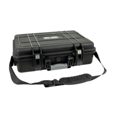 Vandtæt flightcase med plukskum. Indvendige mål: 435 x 305 x 123 mm.