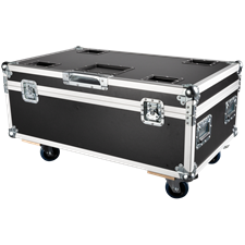 SHOWTEC Case for 4x Titan Strobe 1000 FX / Titan Matrix FX Penn Elcom locks & handle - swivel wheels with brake