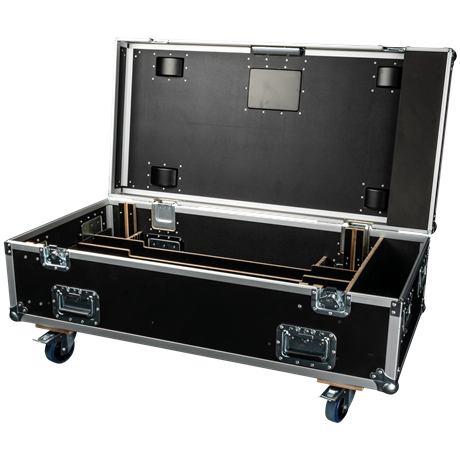 SHOWTEC Case for 4x Photon Strobe/Wash/Sunstrip Penn Elcom hardware and swivel wheels with brake