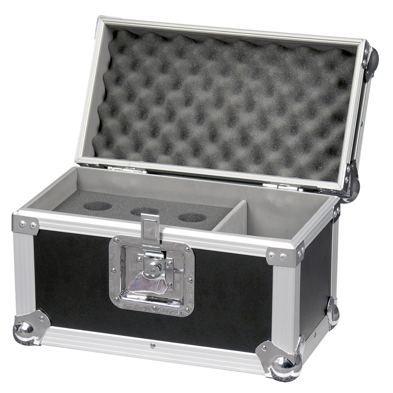 Flightcase til 6 mikrofoner og tilbehør