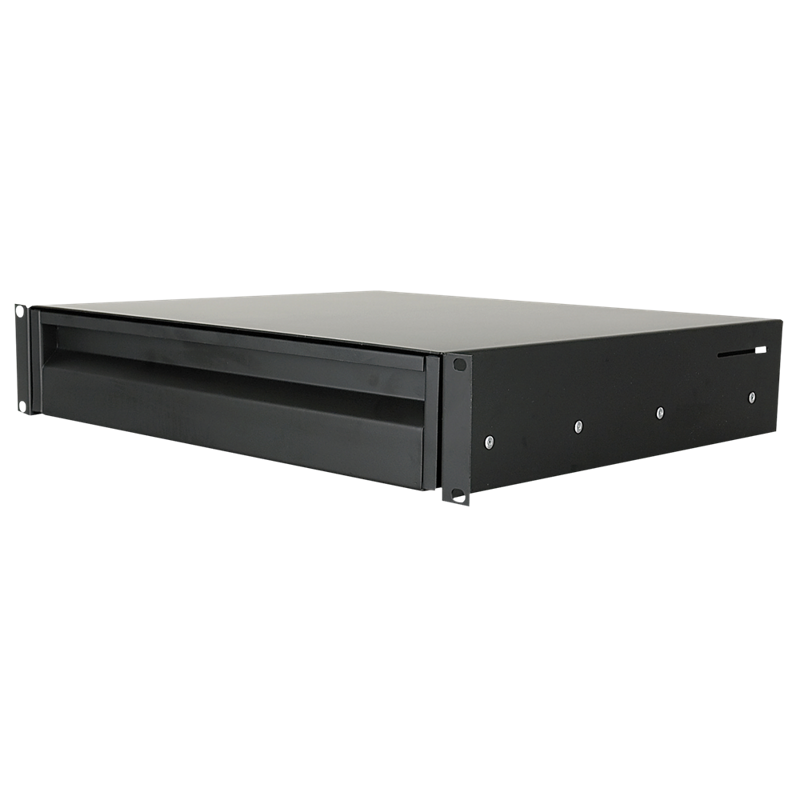 Rackskuffe i stål. 2 unit. Dybde 38,5 cm.