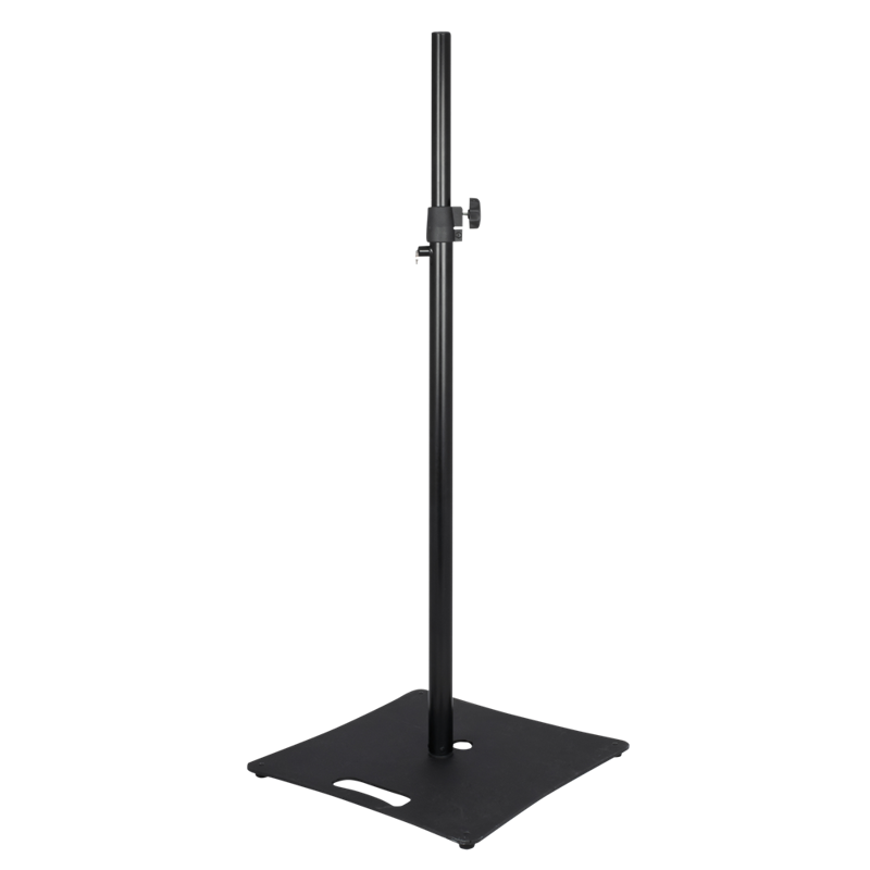 Showgear Højttalerstand med Metal Baseplade - maks belastning 20 kg - 1100-1800 mm - 35 mm