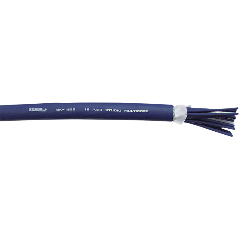 DAP MK-1622 16 par Studio Multicore - blå kappe - Pris per meter