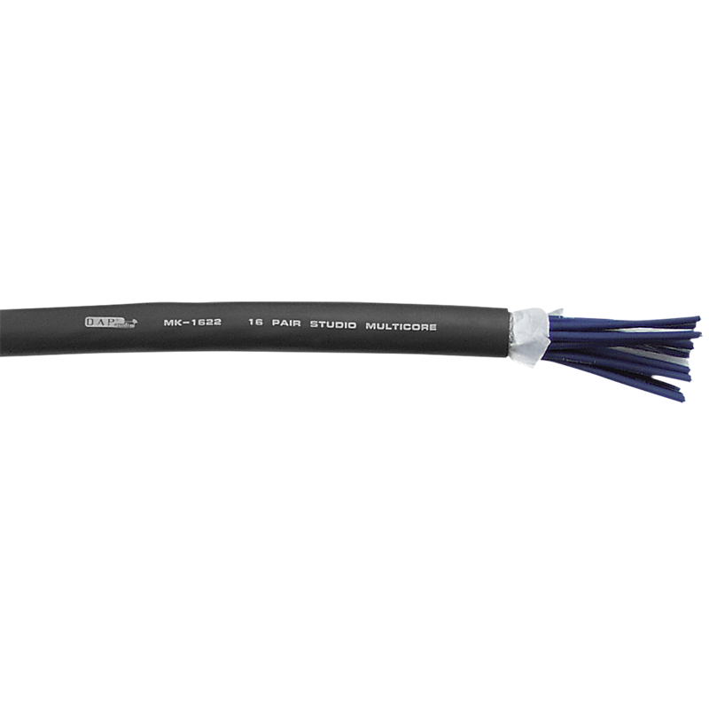 DAP MK-1622 16 Par Studio Multicore - sort kappe - Pris per meter