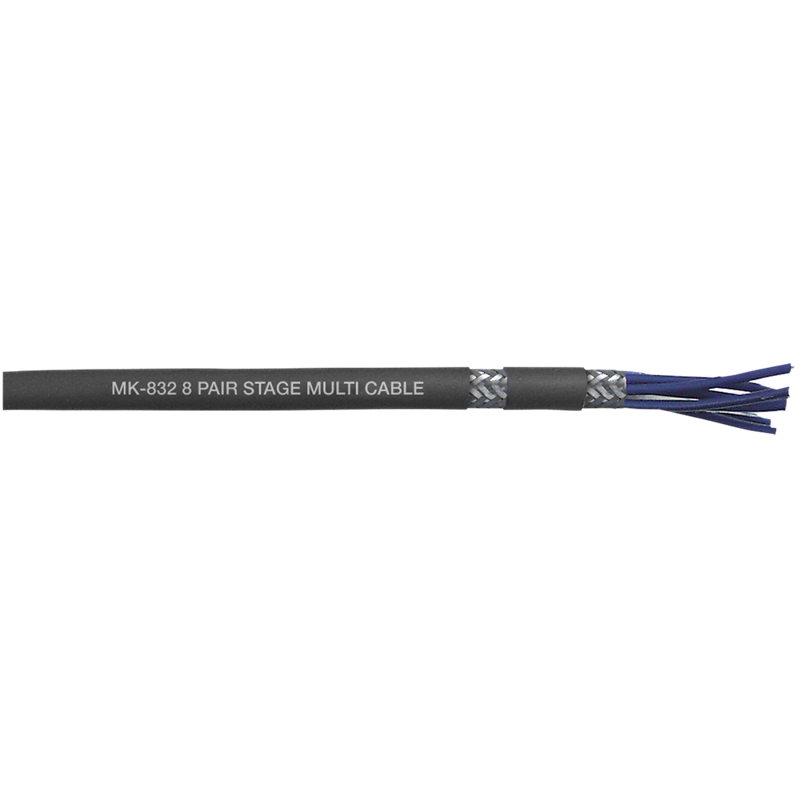 DAP MK-832 8 par scene multikabel - dobbelt afskærmet - sort kappe - Pris pr. meter.