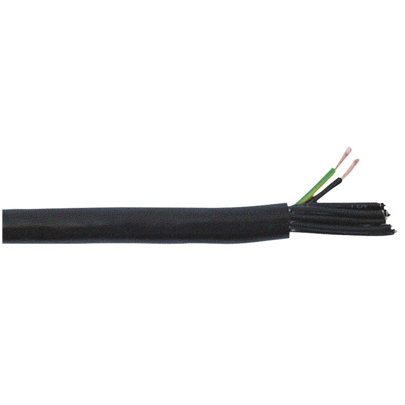 DAP 240 V Strøm Multikabel, Sort Pris pr. meter - 14x 1.5 mm² (P1415)