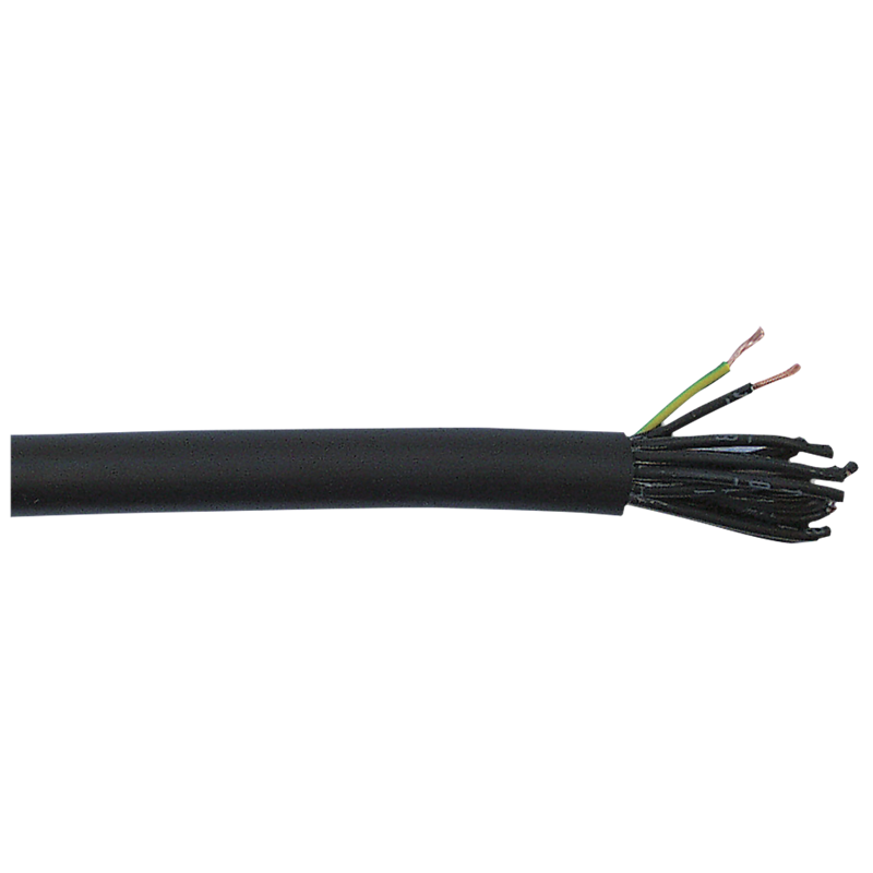 DAP 240 V Strøm Multikabel, Sort Pris pr. meter - 18x 2,5 mm² (P1825)