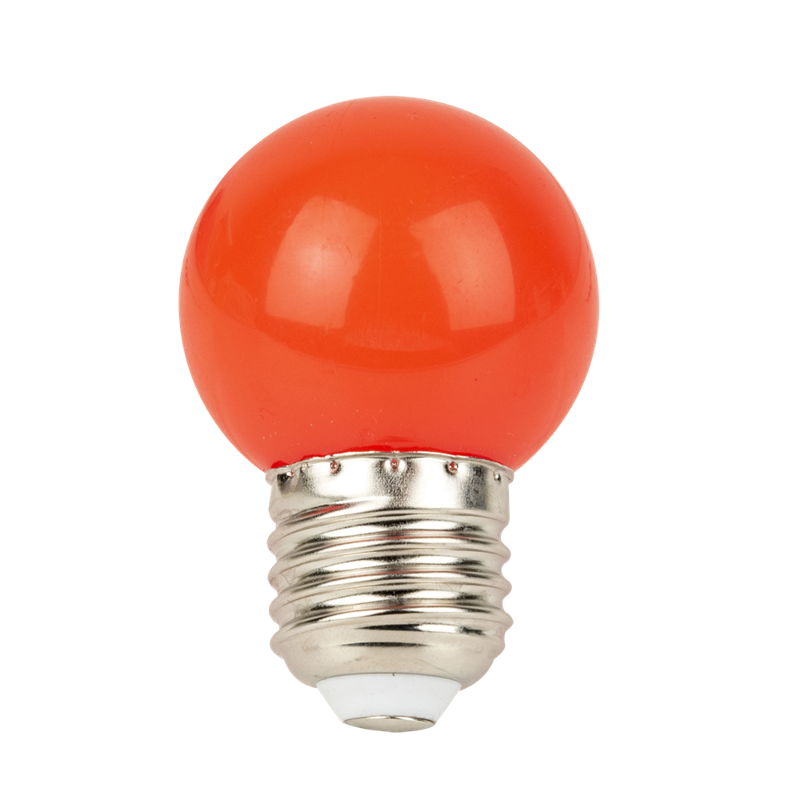 LED pære til lyskæde. E27. 1 Watt. Rød
