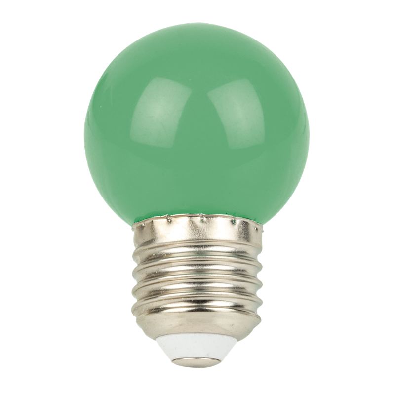 LED pære til lyskæde. E27. 1 Watt. Grøn
