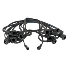 Showgear Lyskæde E27 100 cm afstand - sort - 10 m