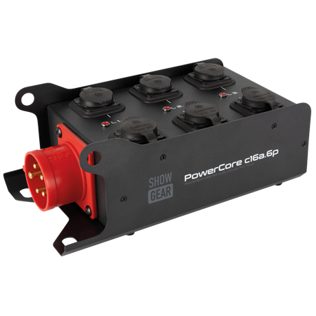SHOWGEAR PowerCore c16a.6p 6x Power Pro True - 1x CEE 16 A (5P)