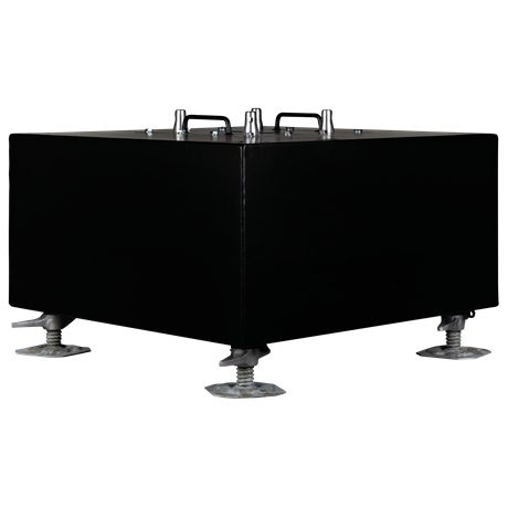 SHOWGEAR Ballast counterweight for F Truss with Adjustable Screw-Base Jacks F (Prolyte Ø 27,8 mm compatible), 625kg 625 kg - black - 80 x 80 x 50 cm