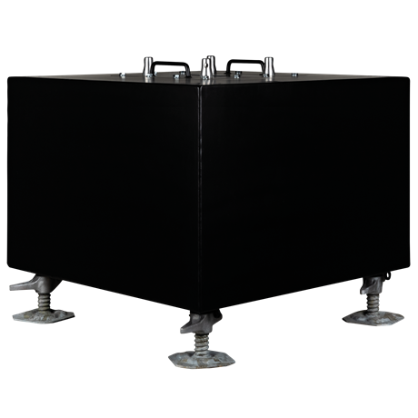 SHOWGEAR Ballast counterweight for P Truss with Adjustable Screw-Base Jacks P (Milos Ø 29,8 mm compatible), 950kg 950 kg - black - 80 x 80 x 71 cm