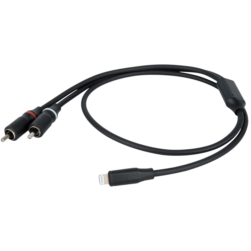 DAP FL100 - Lightning til 2 RCA han 1,5 m