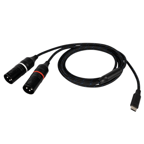 DAP FL115 - USB-C to 2 Galvanically Isolated XLR/M 3P 0.75 m 384 kHz / 32 bit - built-in protection - braided jacket - 0.75 m