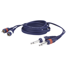 DAP FL23 - 2 RCA male L/R to 2 mono Jack L/R 1.5 m