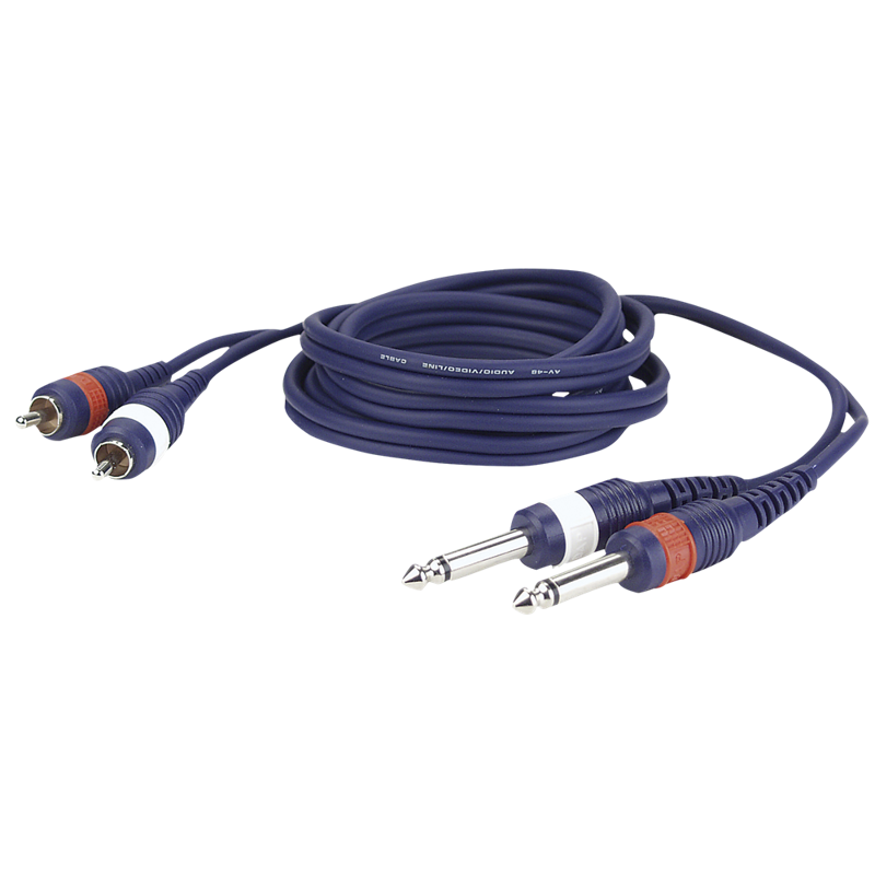 DAP FL23 - 2 RCA male L/R to 2 mono Jack L/R 1.5 m