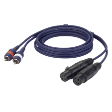 DAP FL25 - 2 RCA male L/R to 2 XLR/F 3P 1.5 m