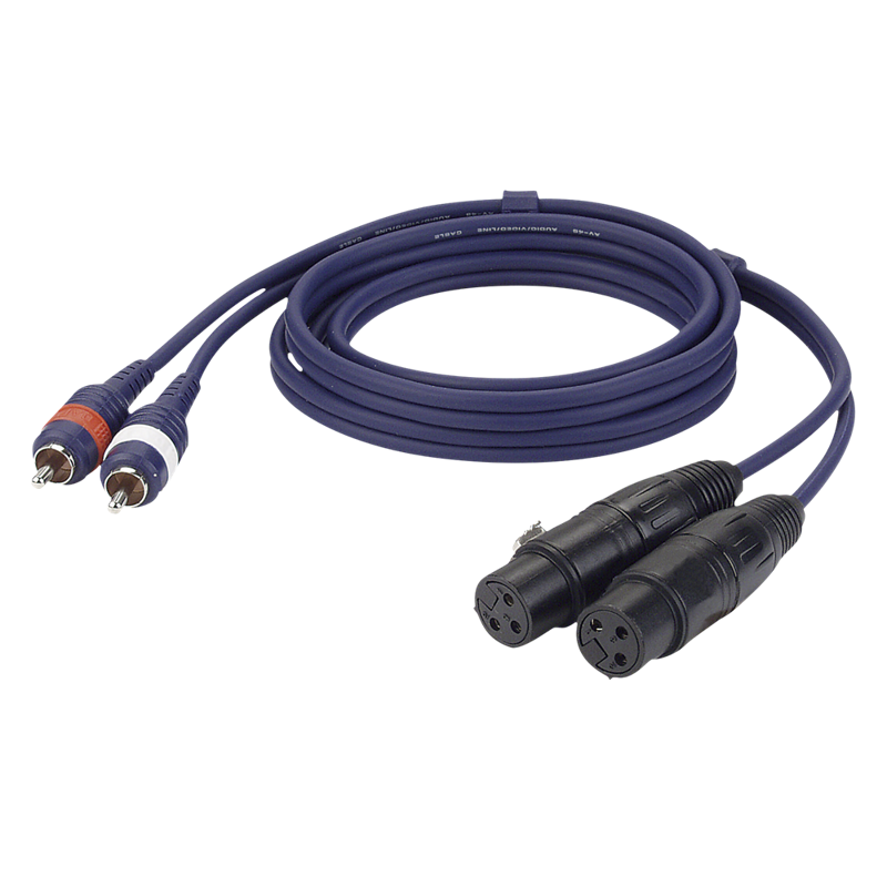 DAP FL25 - 2 RCA male L/R to 2 XLR/F 3P 1.5 m