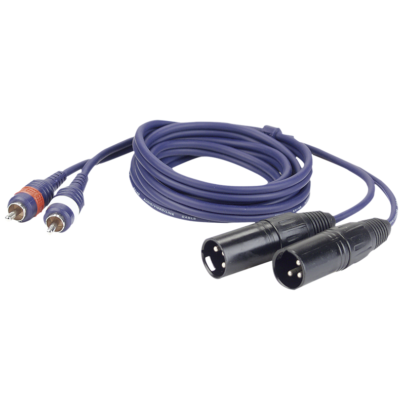 DAP FL26 - 2 RCA male L/R to 2 XLR/M 3P 1.5 m