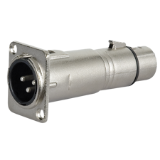 XLR 3P han til XLR 3P hun chassis