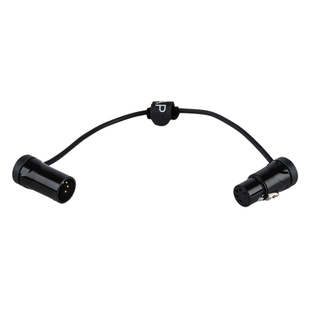 DAP FLX18 - bal. XLR/M 5P to XLR/F 5P Patch Cable 0.30 m Ultra-compact right-angle XLR patch cable - 30 cm
