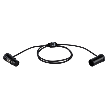 DAP FLX18 - bal. XLR/M 5P to XLR/F 5P Patch Cable 0.90 m Ultra-compact right-angle XLR patch cable - 90 cm
