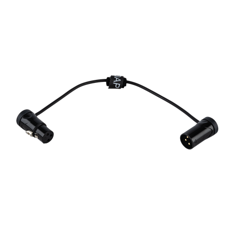 DAP FLX19 - bal. XLR/M 3P to XLR/F 3P Patch Cable 0.30 m Ultra-compact right-angle XLR patch cable - 30 cm