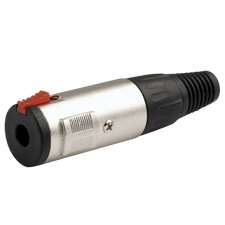 DAP jackstik 6,3mm - stereo - låsbar - hun sort endekappe