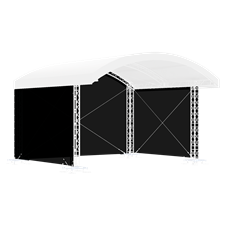 MILOS Side Nets for MR1 Arched Roof System 6m, 4m for 6 x 4 m