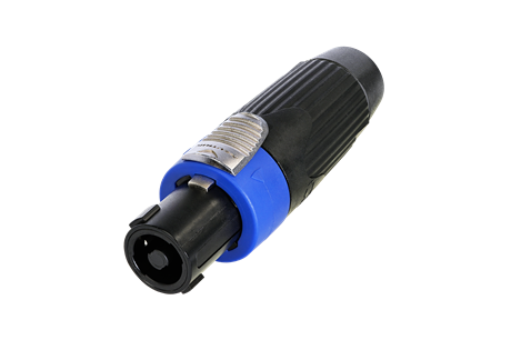 NEUTRIK speakON 4P - hun Sort/blå metalhus