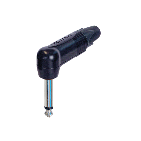 NEUTRIK Jack Plug 6.3 mm Mono - 90° Black housing