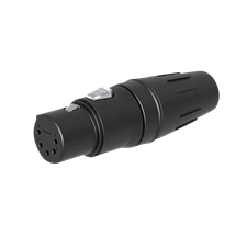 SEETRONIC XLR 5P Connector - female Gold contacts - black housing