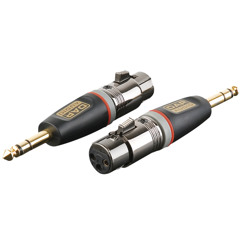 XLR/Hun 3P til Jack 6,3mm /Hun stereo