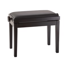 K&M Piano bench black matt finish, seat black imitation leather - 13970