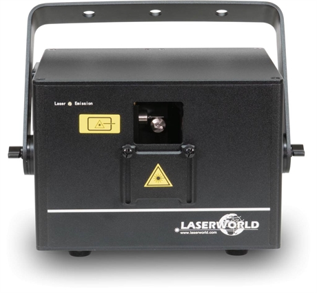 Laserworld CUBE 3, 3 Watt RGB Laser med App styring fra mobil, og indbygget batteri