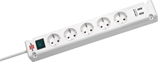 Tabletop multi-socket power strip - MC-52USB/WS