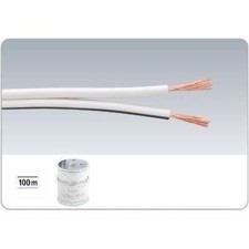 Ht.kabel 100m ''økonomi'' hvid - SPC-70/WS - MONACOR